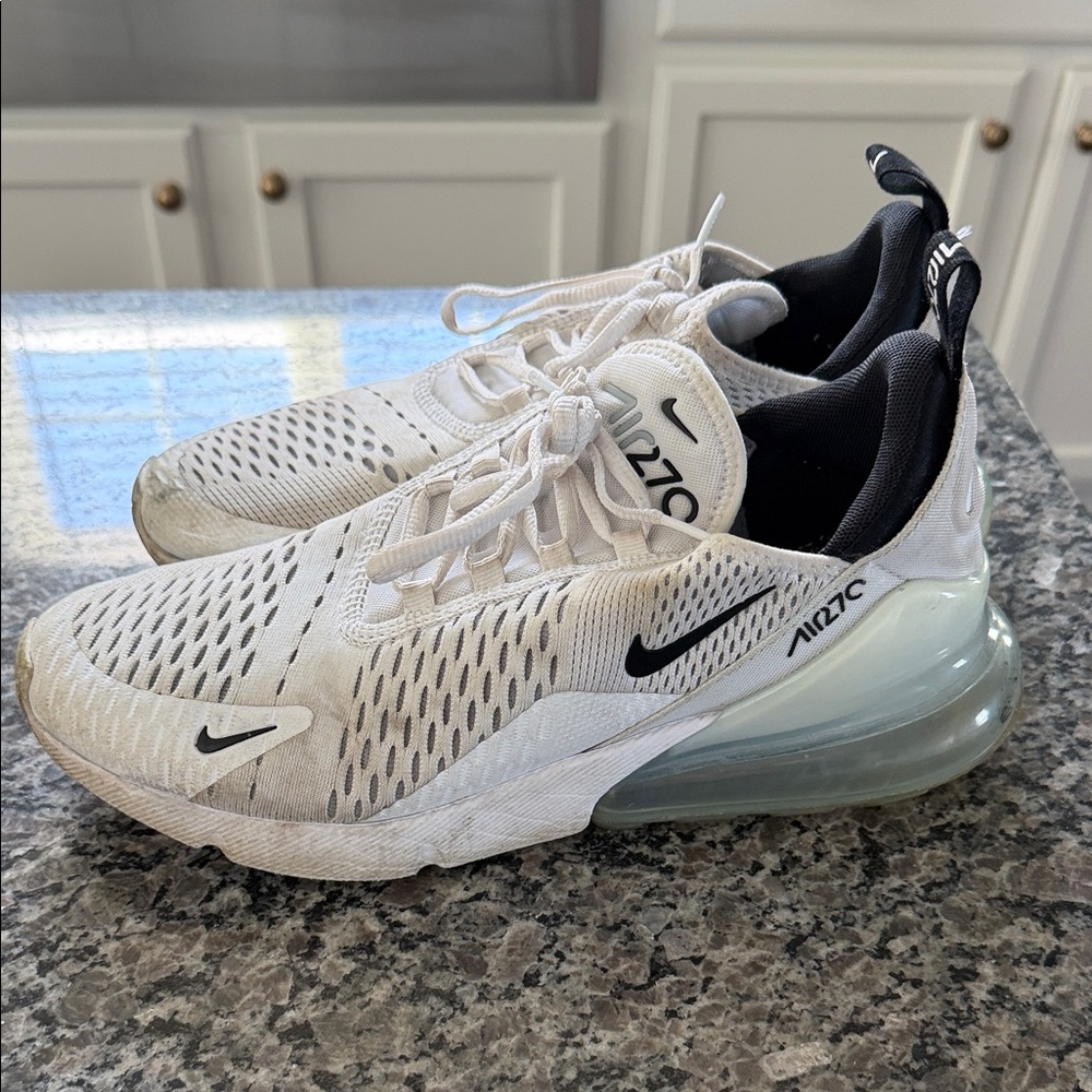 Nike Air Max 270 White and Black Sneakers